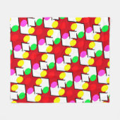 GROTE KORTE BABY DOT PATROON BUBBLY HAPPY FLEECE DEKEN (Voorkant (Horizontaal))