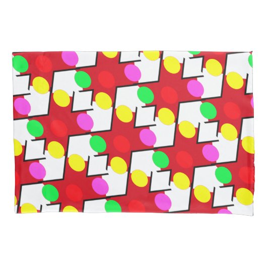 GROTE KORTE BABY DOT PATROON BUBBLY HAPPY KUSSENSLOOP (Voorkant)