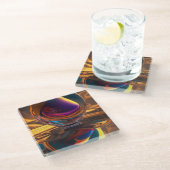 Grote kosmische daling glazen onderzetter (Schuin)