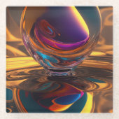 Grote kosmische daling glazen onderzetter (Voorkant)