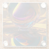 Grote kosmische daling glazen onderzetter (Achterkant)