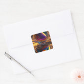 Grote kosmische daling vierkante sticker (Envelop)