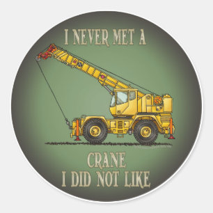 Grote kraanmachinist Quote Kinder Sticker