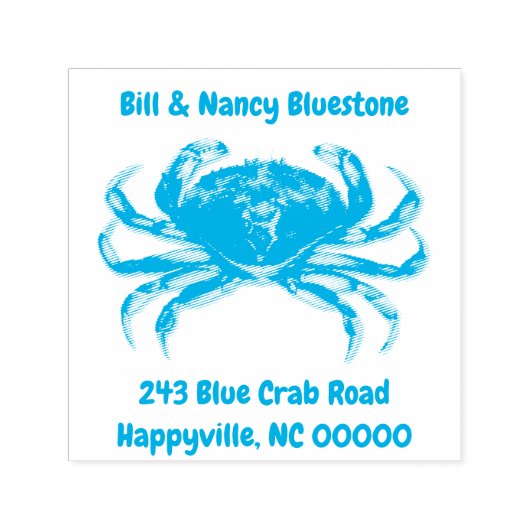 Grote Krab Retouradres Zelfinktende Stempel (Design)