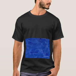 Grote Krachtige Grafische Donkerblauwe T-shirt