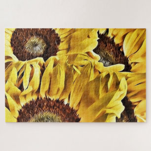 Grote Krachtige Zonnebloemen Legpuzzel