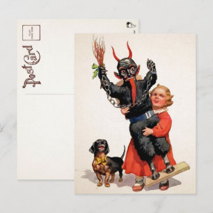 grote Krampus Doll Briefkaart