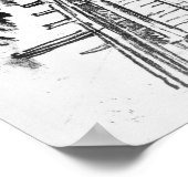 Grote kranen in Miraflores Lock - Joseph Pennell Poster (Hoek)