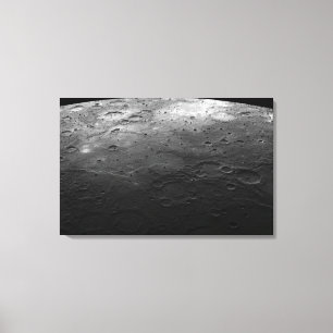 Grote kraters op de planeet Kwik Canvas Afdruk