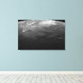 Grote kraters op de planeet Kwik Canvas Afdruk (Insitu (Houten vloer))