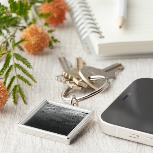 Grote kraters op de planeet Kwik Sleutelhanger (Zijkant)