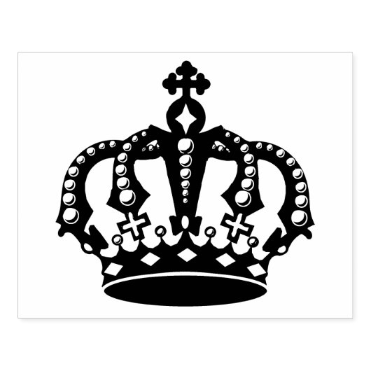 Grote kroonrubber stempel (Afrduk)