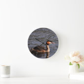 Grote kruid met een kuiken op de rug ronde klok (Huis)