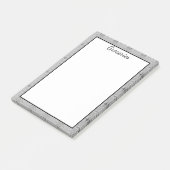 Grote kruideniersnota met grijs en zwart post-it® notes (Schuin)