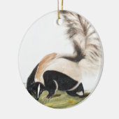 Grote kunk Mephitis macroura Illustratie Keramisch Ornament (Links)