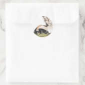 Grote kunk Mephitis macroura Illustratie Ronde Sticker (Tas)