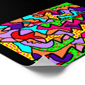 Grote kunst afbeelding vele kleuren poster (Hoek)