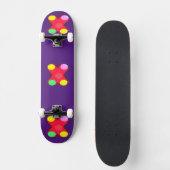 GROTE KUNSTKARTSTIPPEN SPOTEN OP DIEP PAARS PERSOONLIJK SKATEBOARD (Voorkant)