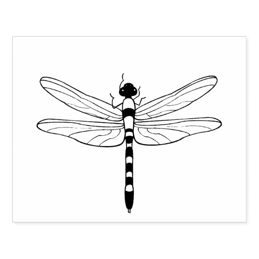 Grote kunststempel voor Dragonfly Rubberstempel (Afrduk)