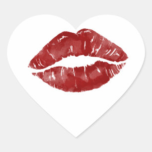 Grote kus hart sticker