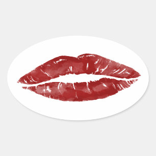 Grote kus ovale sticker