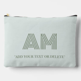 Grote kustblauwe geometrische monogram accessoire etui