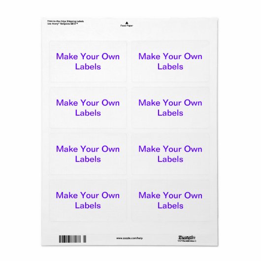 Grote  labels (Full Sheet)