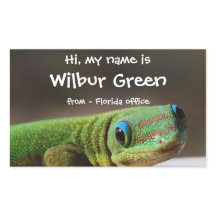 Grote lachende gekko naam badge