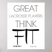 Grote Lacrosse spelers vinden het goed - wit Poster (Voorkant)