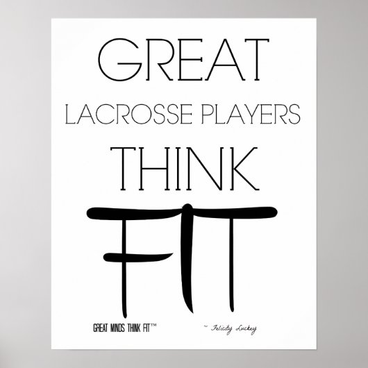 Grote Lacrosse spelers vinden het goed - wit Poster (Voorkant)