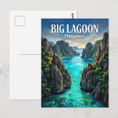 Grote Lagune Filipijnen Briefkaart (Voorkant / Achterkant)