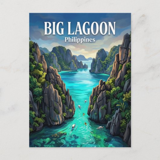 Grote Lagune Filipijnen Briefkaart (Voorkant)