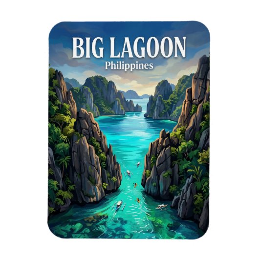 Grote Lagune Filipijnen Magneet (Verticaal)