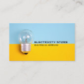 Grote lamp, elektricien visitekaartje (Voorkant)