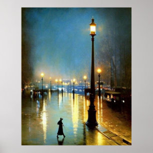 Grote lamp met grote druk op de lamp poster