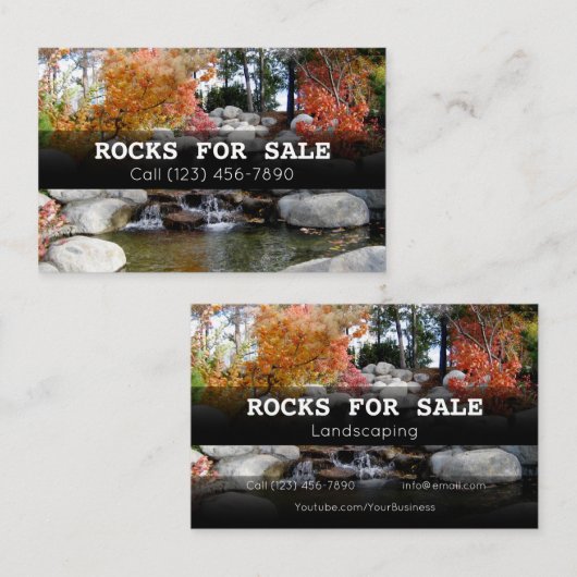 Grote landschappelijke rotsen voor verkoopbedrijve visitekaartje (Voorkant / Achterkant)