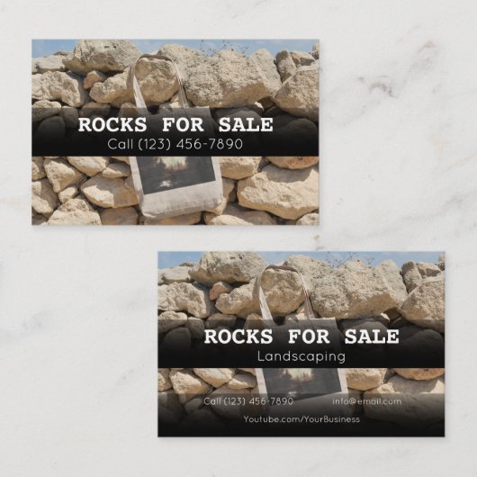 Grote landschappelijke rotsen voor verkoopbedrijve visitekaartje (Voorkant / Achterkant)