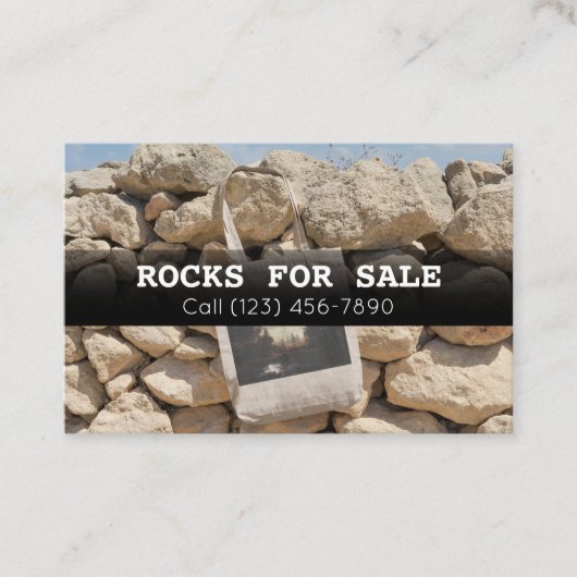 Grote landschappelijke rotsen voor verkoopbedrijve visitekaartje (Voorkant)