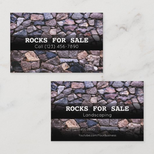 Grote landschappelijke rotsen voor verkoopbedrijve visitekaartje (Voorkant / Achterkant)