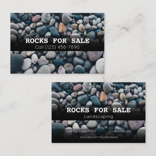 Grote landschappelijke rotsen voor verkoopbedrijve visitekaartje (Voorkant / Achterkant)