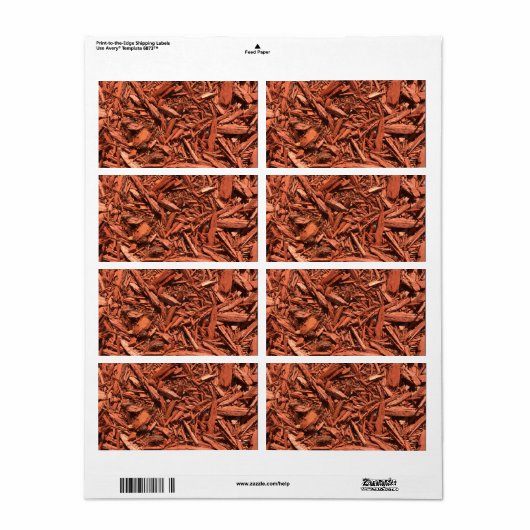 Grote landschapsleveraar met rode cedar etiket (Full Sheet)