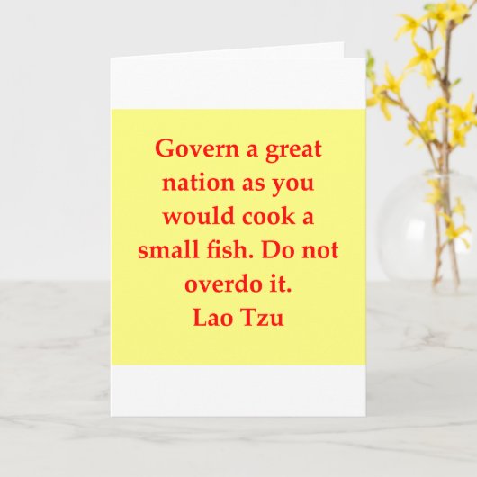 Grote Lao Tzu Quote Kaart (Gele Bloem)