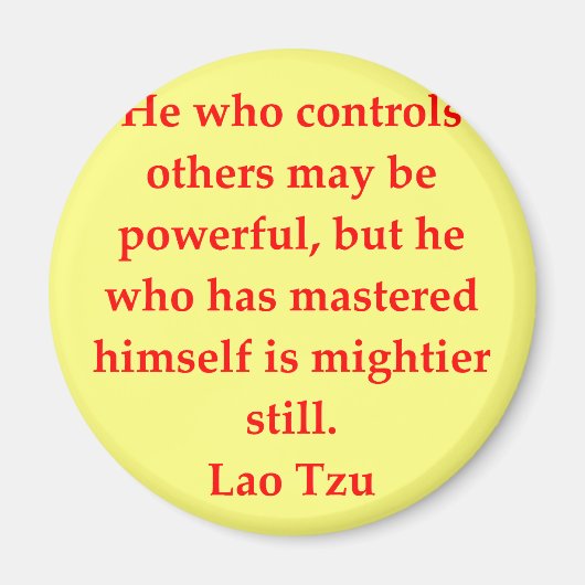 Grote Lao Tzu Quote Magneet (Voorkant)