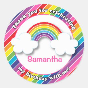 Grote last minute kinder partij dank u cadeau idee ronde sticker