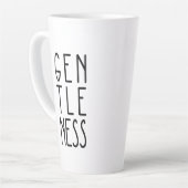 Grote latente Mok: GENTLENESS latte Mok (Linkerhoek)