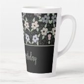 Grote Latte Happy Birthday Flowered Mok (Rechts)