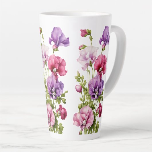 Grote Latte Mok - 17 oz | Elegant bloemenboeket (Rechterhoek)