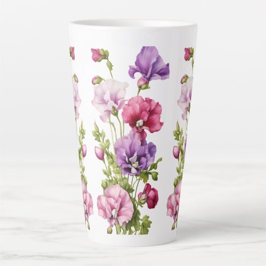 Grote Latte Mok - 17 oz | Elegant bloemenboeket (Voorkant)