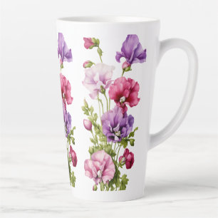 Grote Latte Mok - 17 oz Elegant bloemenboeket