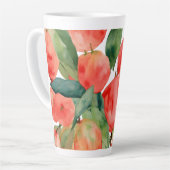 Grote Latte Mok - 17 oz met Fruit Waterverf (Linkerhoek)